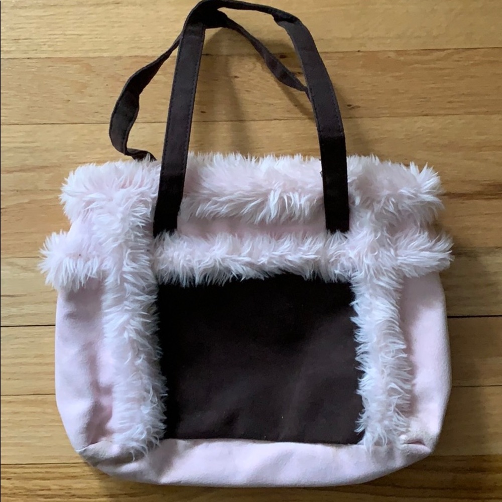 NY&Company Faux Suede Pink & Brown Purse